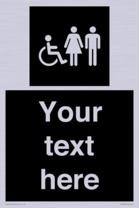 Custom information: black panel disabled female and male